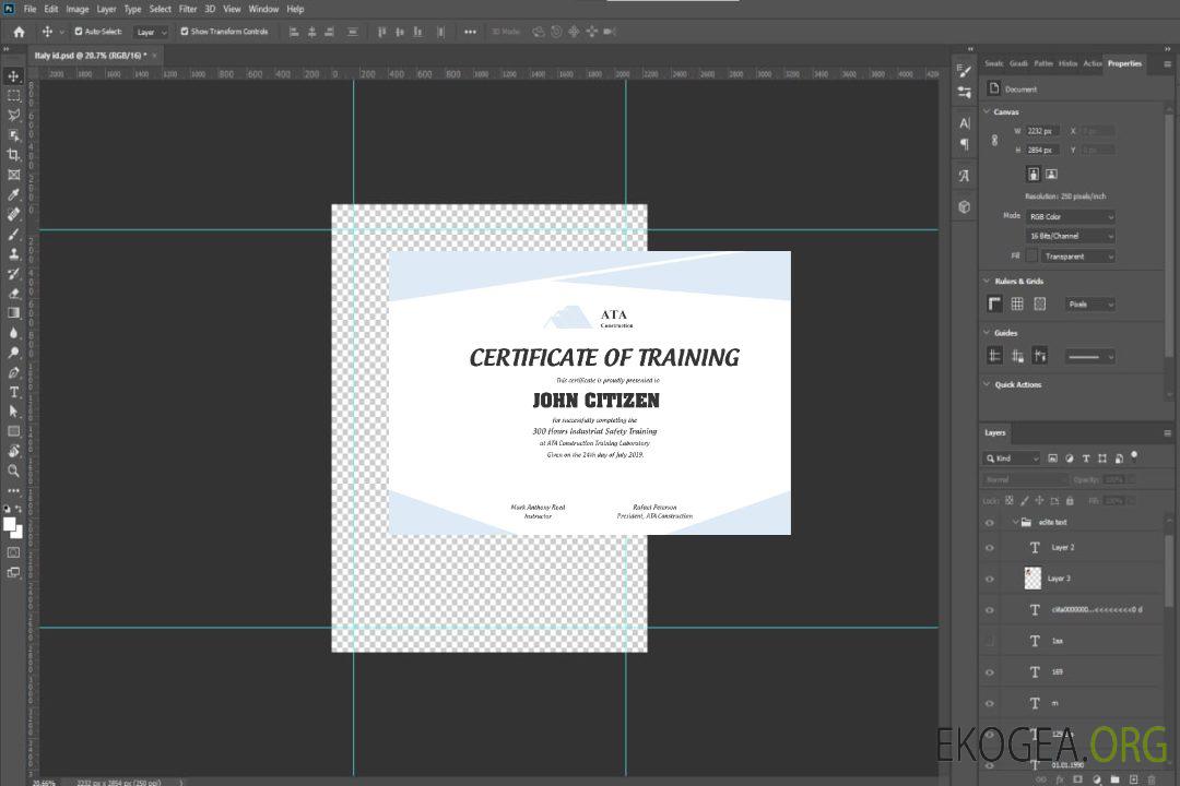 Certificat de formation à la sécurité aux États-Unis template